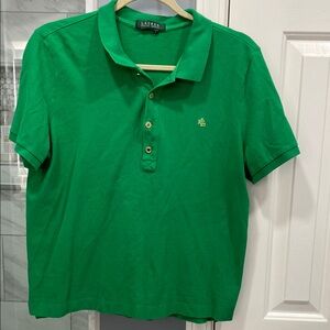 Ralph Lauren Green Polo Classic Cotton Top